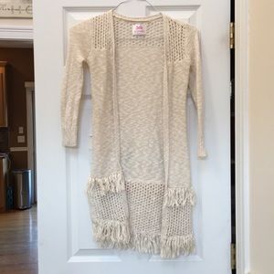 Long beige cardigan